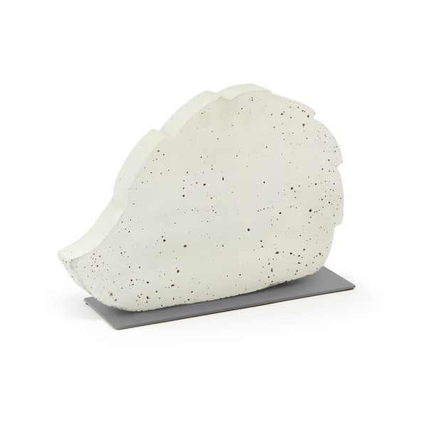 Biała dekoracja z cementu La Forma Sens Hedgehog, 37x25 cm