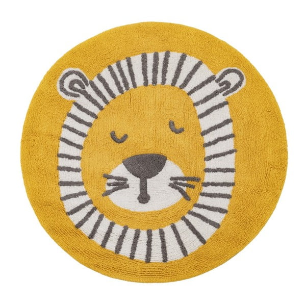 Bawełniany dywan dziecięcy w kolorze ochry ø 100 cm Lion – Ixia