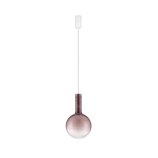 Brązowa szklana lampa wisząca LED ze ściemniaczem ø 25 cm Nostos – Nova Luce