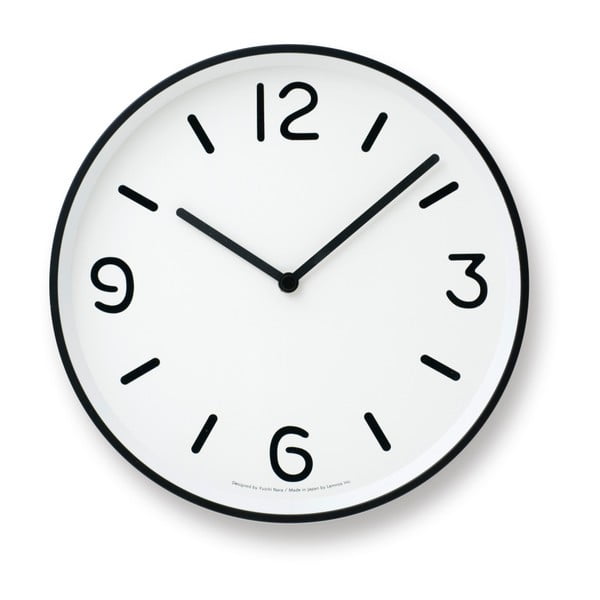 Biały zegar Lemnos Clock MONO, ⌀ 25,6 cm