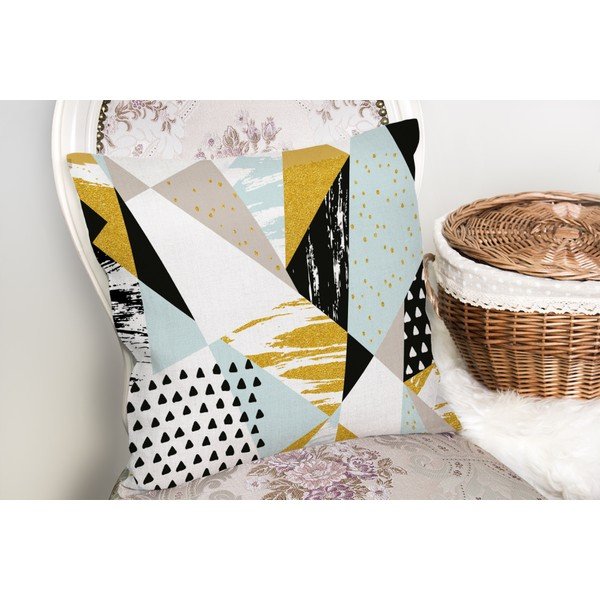 Poszewka na poduszkę z domieszką bawełny Minimalist Cushion Covers Liandnse Modern Geometric Sekiller, 45x45 cm-image-1