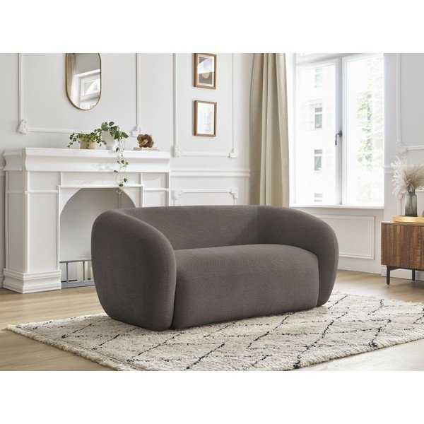 Szarobrązowa sofa z tkaniny szenilowej 160 cm Celine – Bobochic Paris-image-1