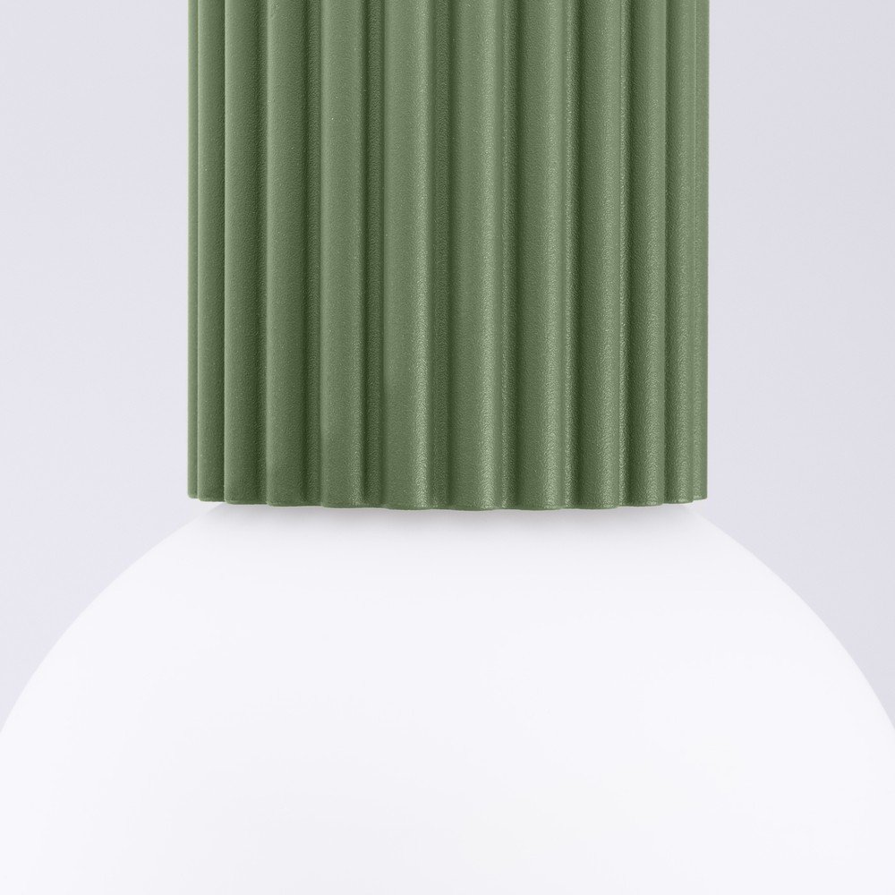 Zielona lampa sufitowa ze szklanym kloszem ø 12 cm Orbital – Sollux (zdjęcie 9)