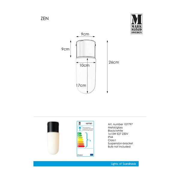 Czarna lampa sufitowa Markslöjd Zen Ceiling Black-image-2