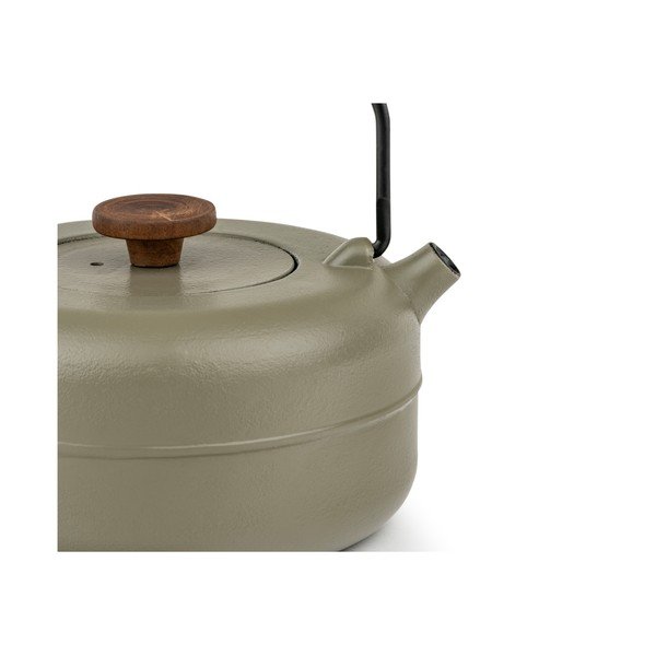 Żeliwny dzbanek do herbaty z sitkiem w kolorze khaki 750 ml Henan – Bredemeijer-image-2