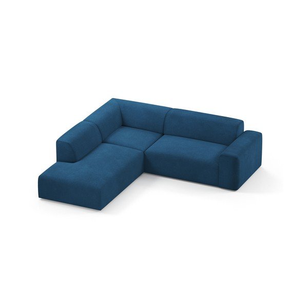 Turkusowy sztruksowy narożnik Marie Claire Home Karen, 260 cm, lewostronny-image-3