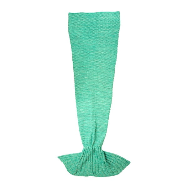 Zielony koc w kształcie płetwy Fisura Manta Sirena Menta