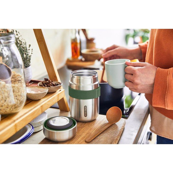 Termos na jedzenie ze stali nierdzewnej w kolorze srebra 400 ml – Black + Blum-image-1