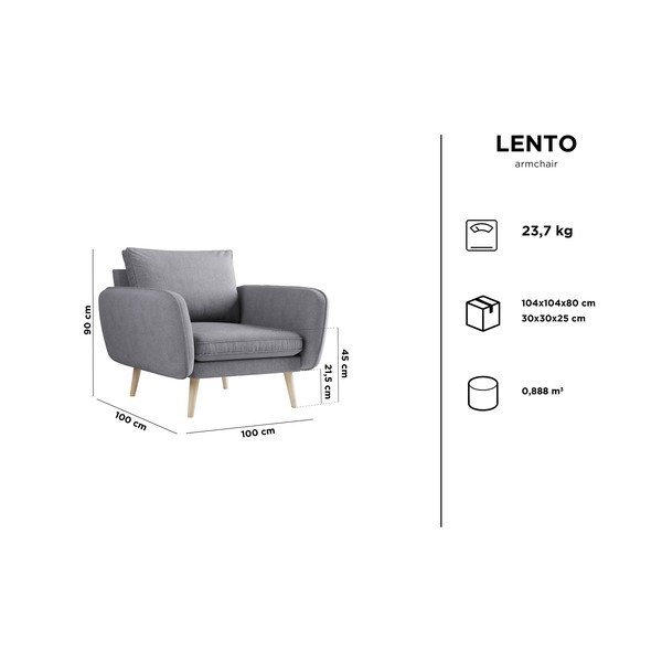 Beżowy fotel Kooko Home Lento-image-3