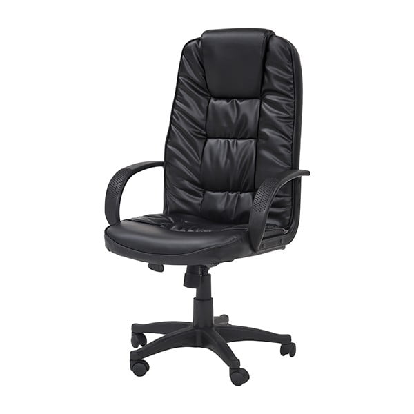 Krzesło biurowe na kółkach Pres, czarne