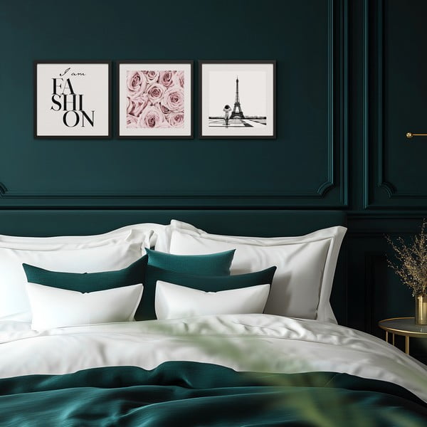 Obrazy zestaw 3 szt. 30x40 cm Parisienne – Styler-image-1