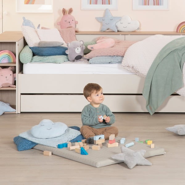 Beżowa mata do zabawy dla dzieci 78x100 cm Greyish gesteppt – Roba-image-1