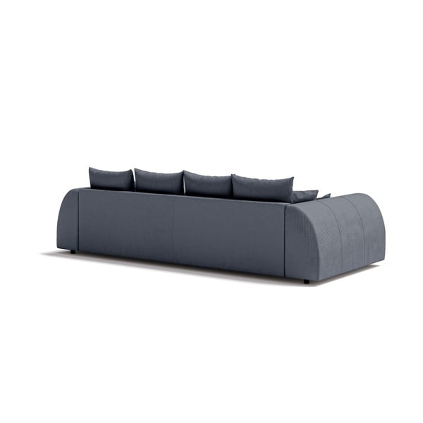 Ciemnoszara sztruksowa sofa 310 cm Vanessa – Ropez-image-2