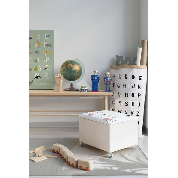 Puf na kółkach ze schowkiem Little Nice Things Cat-image-1