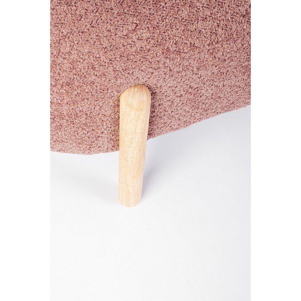 Tapicerowana ławka z materiału bouclé w kolorze terakoty Dayla – Bizzotto-image-1