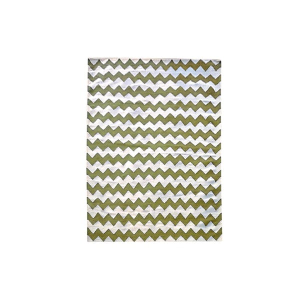 Ręcznie tkany dywan Kilim Design Two Green, 160x230 cm