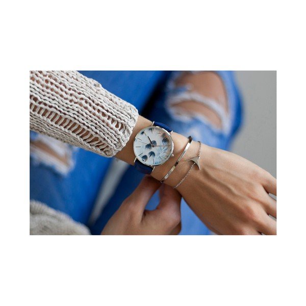 Zegarek damski z niebieskim paskiem ze skóry Emily Westwood Nataly-image-1