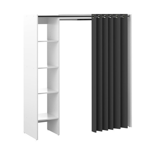 Czarno-biała szafa 160x182 cm Tom – TemaHome -image-2