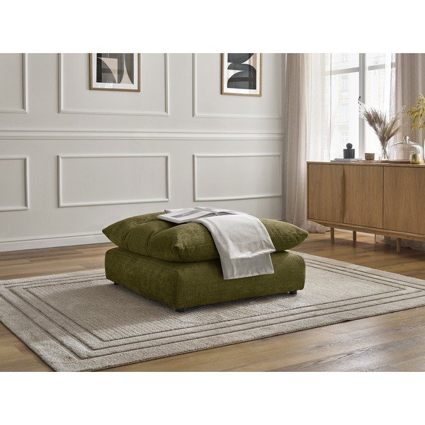 Zielony podnóżek z tkaniny szenilowej Neil – Bobochic Paris-image-4