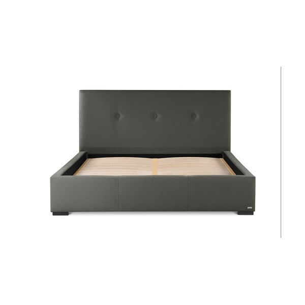 Szare łóżko ze schowkiem Guy Laroche Home Serenity, 160x200 cm