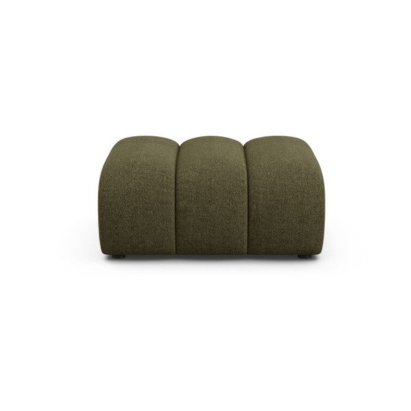 Zielony podnóżek z tkaniny szenilowej Lupine – Micadoni -image-1