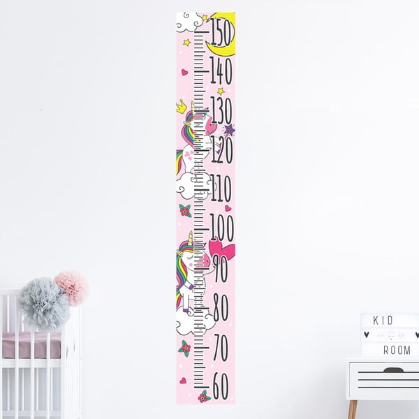 Naklejka dziecięca do mierzenia wzrostu na drzwi/na ścianę 15x100 cm Unicorns – Ambiance-image-1
