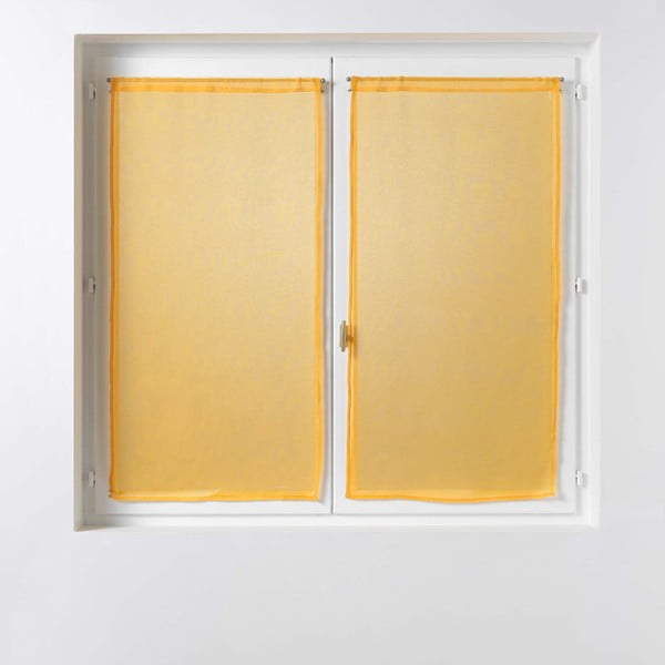 Żółte firanki z woalu zestaw 2 szt. 60x90 cm Sandra – douceur d'intérieur