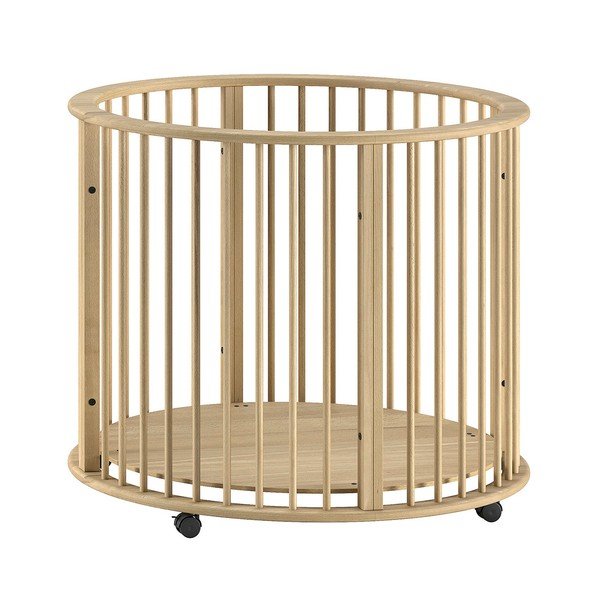 Kojec dla dzieci z litego drewna bukowego 90x90 cm w naturalnym kolorze Dino – Vipack