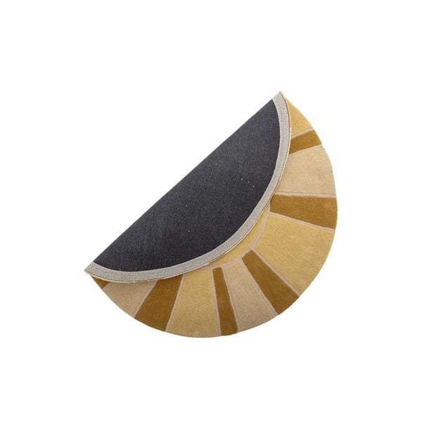 Beżowo-bursztynowy wełniany dywan dziecięcy ø110 cm Sun – Bloomingville Mini-image-4