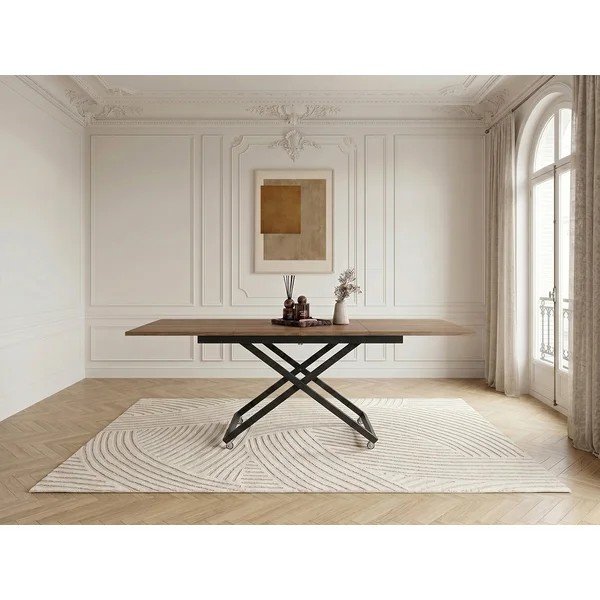 Stolik w naturalnym kolorze 80x120 cm Diana – Bobochic Paris-image-1