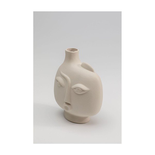 Beżowy ceramiczny ręcznie malowany wazon Spherical Face – Kare Design-image-1