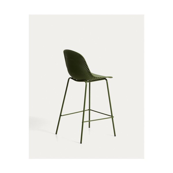 Zielony metalowy/plastikowy hoker ogrodowy Quinby – Kave Home-image-2