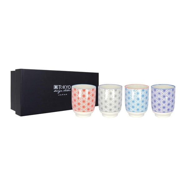 Zestaw 4 porcelanowych kubków do herbaty Tokyo Design Studio Star