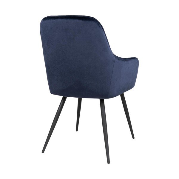 Ciemnoniebieskie tapicerowane fotele jadalniane zestaw z podłokietnikami 2 szt. Harbo – House Nordic-image-4