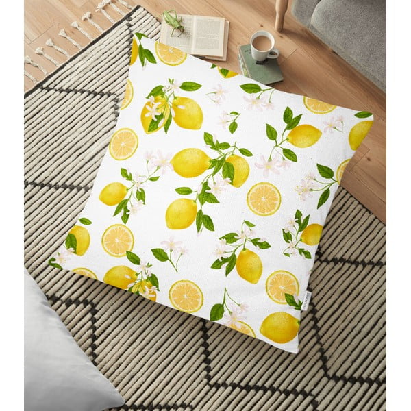 Poszewka na poduszkę z domieszką bawełny Minimalist Cushion Covers Lemons, 70x70 cm