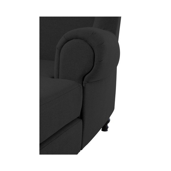 Czarny fotel uszak Max Winzer Mareille Black-image-3