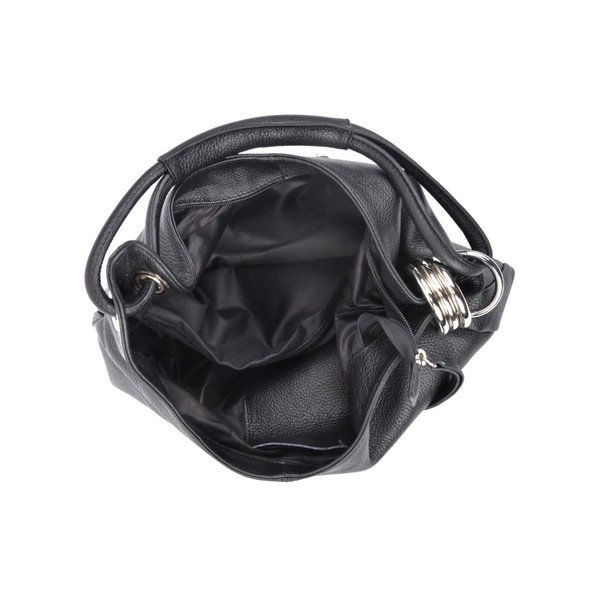 Czarna torebka skórzana Carla Ferreri Giuliya-image-1