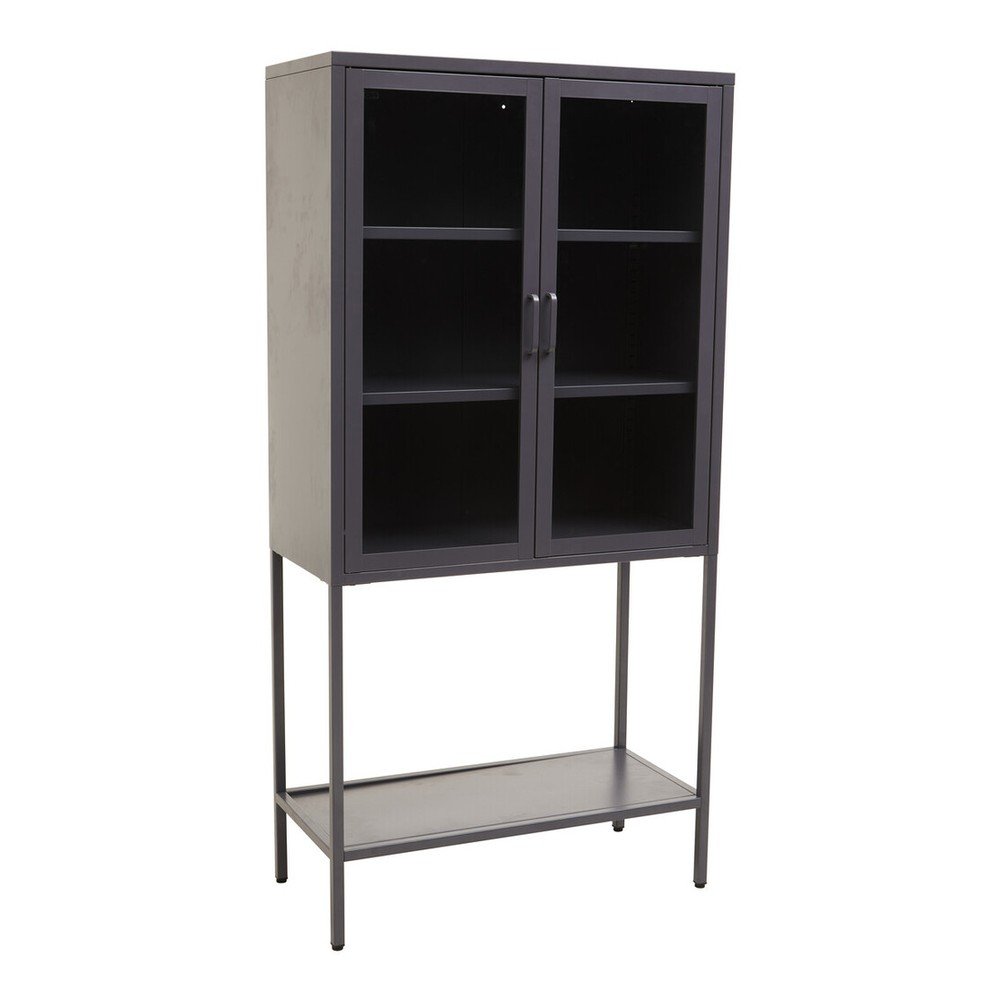 Szara stalowa witryna 75x150x35 cm Acier – Premier Housewares