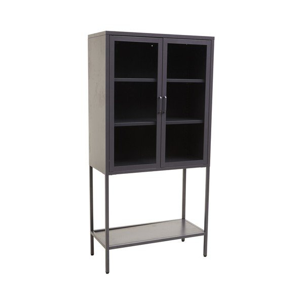 Szara stalowa witryna 75x150x35 cm Acier – Premier Housewares