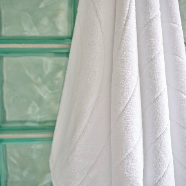 Jasnoszary bawełniany ręcznik kąpielowy frotte 70x140 cm Time – Zone-image-3