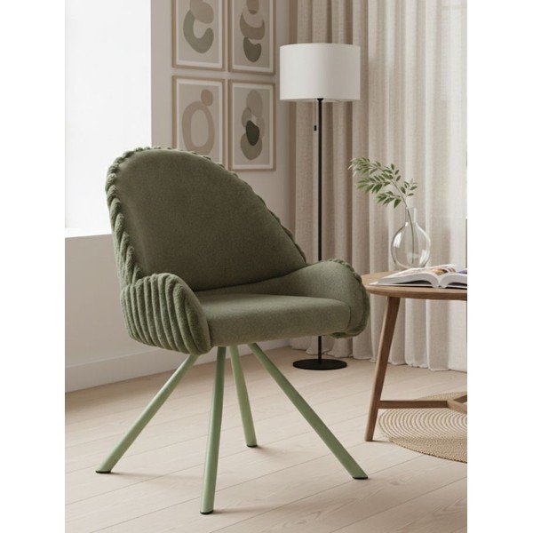 Zielone tapicerowane fotele jadalniane zestaw z podłokietnikami 2 szt. Stockholm – Mauro Ferretti-image-1