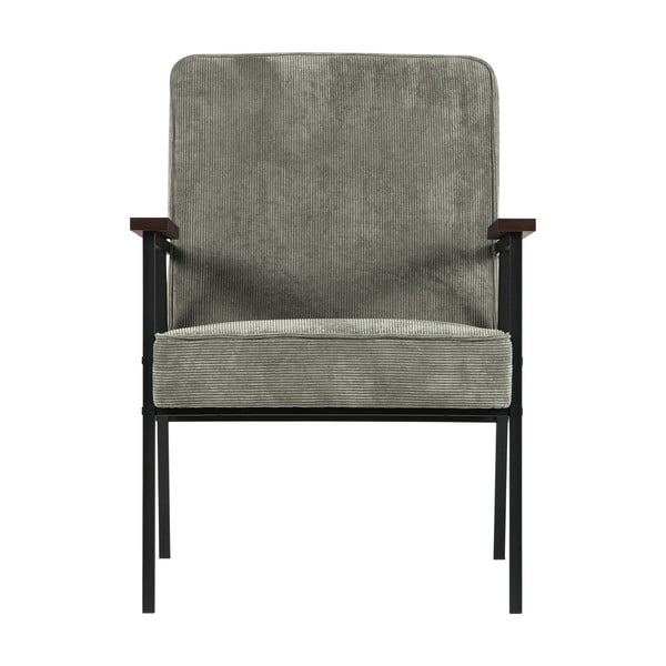 Jasnoszary fotel z podłokietnikami WOOOD Sally-image-3