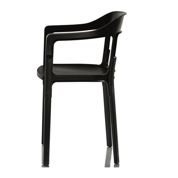 Czarne krzesło Magis Steelwood