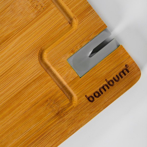 Bambusowa deska do krojenia z osełką Livada, 33x25 cm-image-1