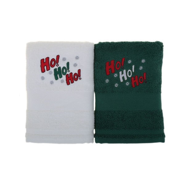 Zestaw 2 ręczników Ho Ho White&Green, 50x100 cm