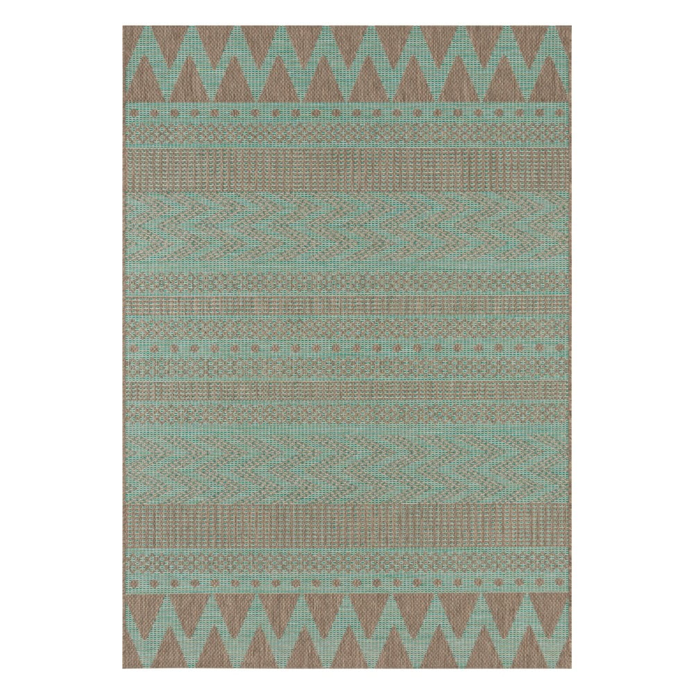 Zielono-beżowy dywan odpowiedni na zewnątrz NORTHRUGS Sidon, 160x230 cm