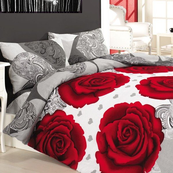 Komplet pościeli Gun Red Rose, 240x220 cm