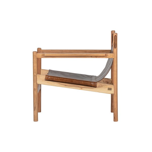 Brązowy fotel z bawolej skóry BePureHome Chill-image-2