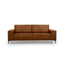 Koniakowa sofa z imitacji skóry 224 cm Copenhagen – Scandic