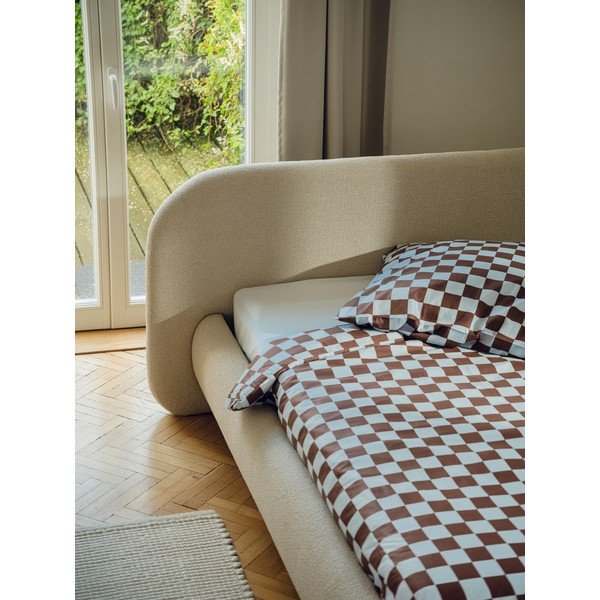 Jasnoniebieskie bawełniane prześcieradło z gumką 180x200 cm Oba – noo.ma-image-1